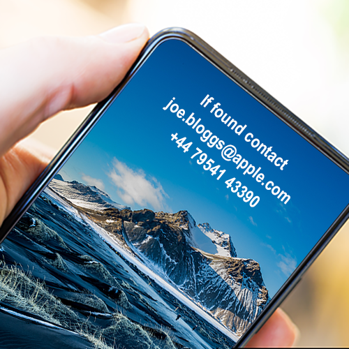 Lock screen messsage